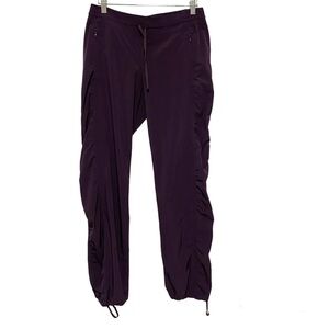Athleta Eggplant Purple Ankle Cinch Dance Pants